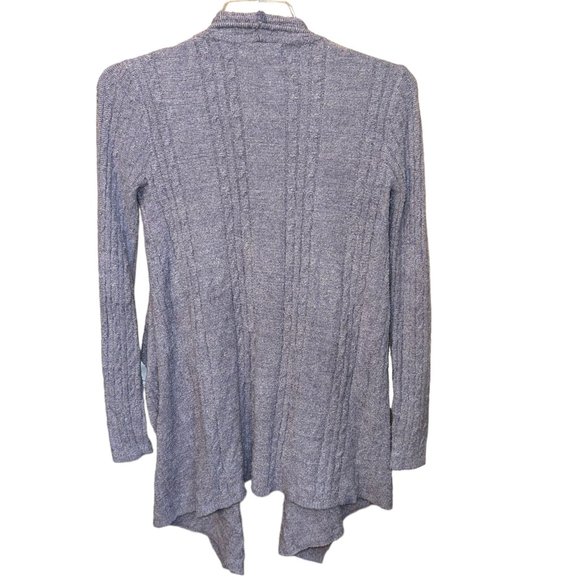 Barefoot Dreams Bamboo Chic Lite Lavender Tapered‎ Open Front Cardigan Size S/M - Picture 3 of 7